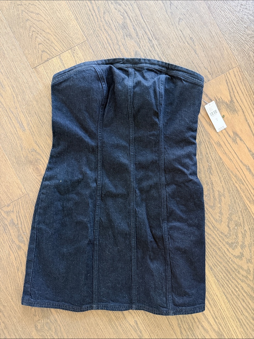 Anthropologie PILCRO denim Strapless fitted dress NWT